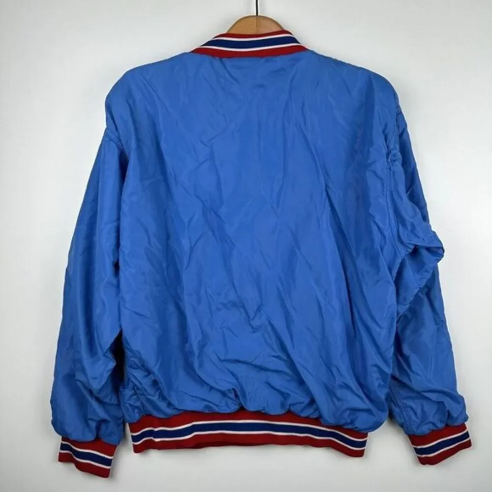 Vtg 70s Russell Athletic Nylon‎ Windbreaker Pullover Crewneck Kansas Tracksuit L